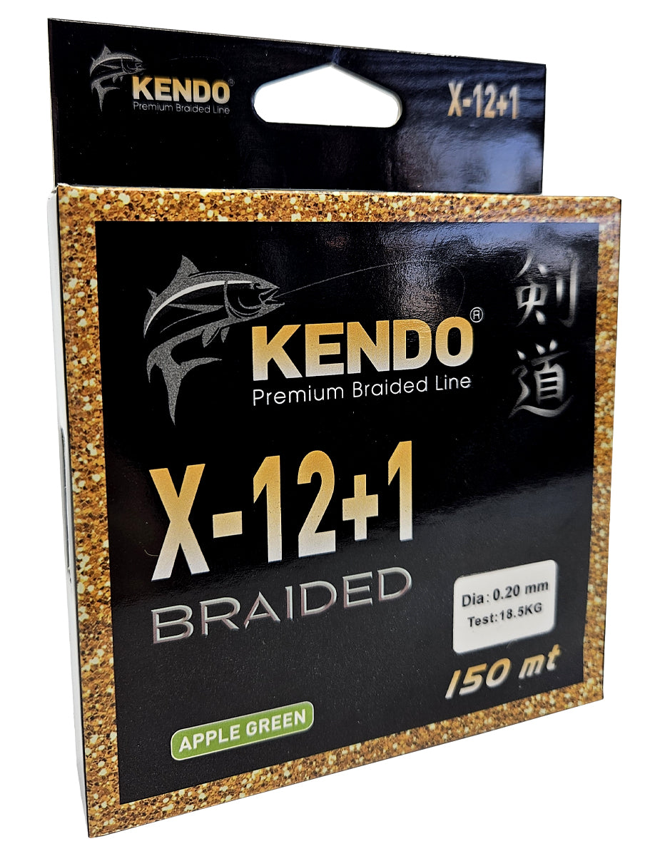 Kendo X-12+1 Braided 150m Apple Green Örgü İp - KENDO FISHING
