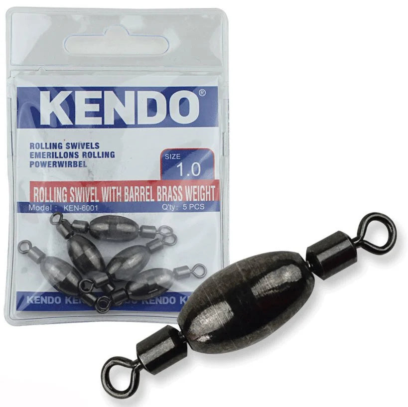 Kendo Rollıng Swivel With Barell Brass Weight 5 Adet (Ağırlıklı Fırdöndü) - KENDO FISHING