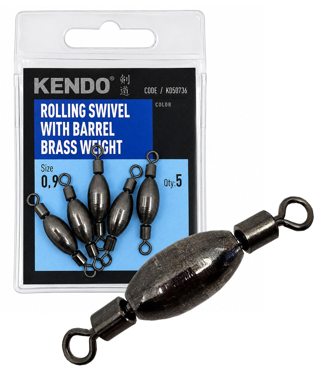 Kendo Rollıng Swivel With Barell Brass Weight 5 Adet (Ağırlıklı Fırdöndü) - KENDO FISHING