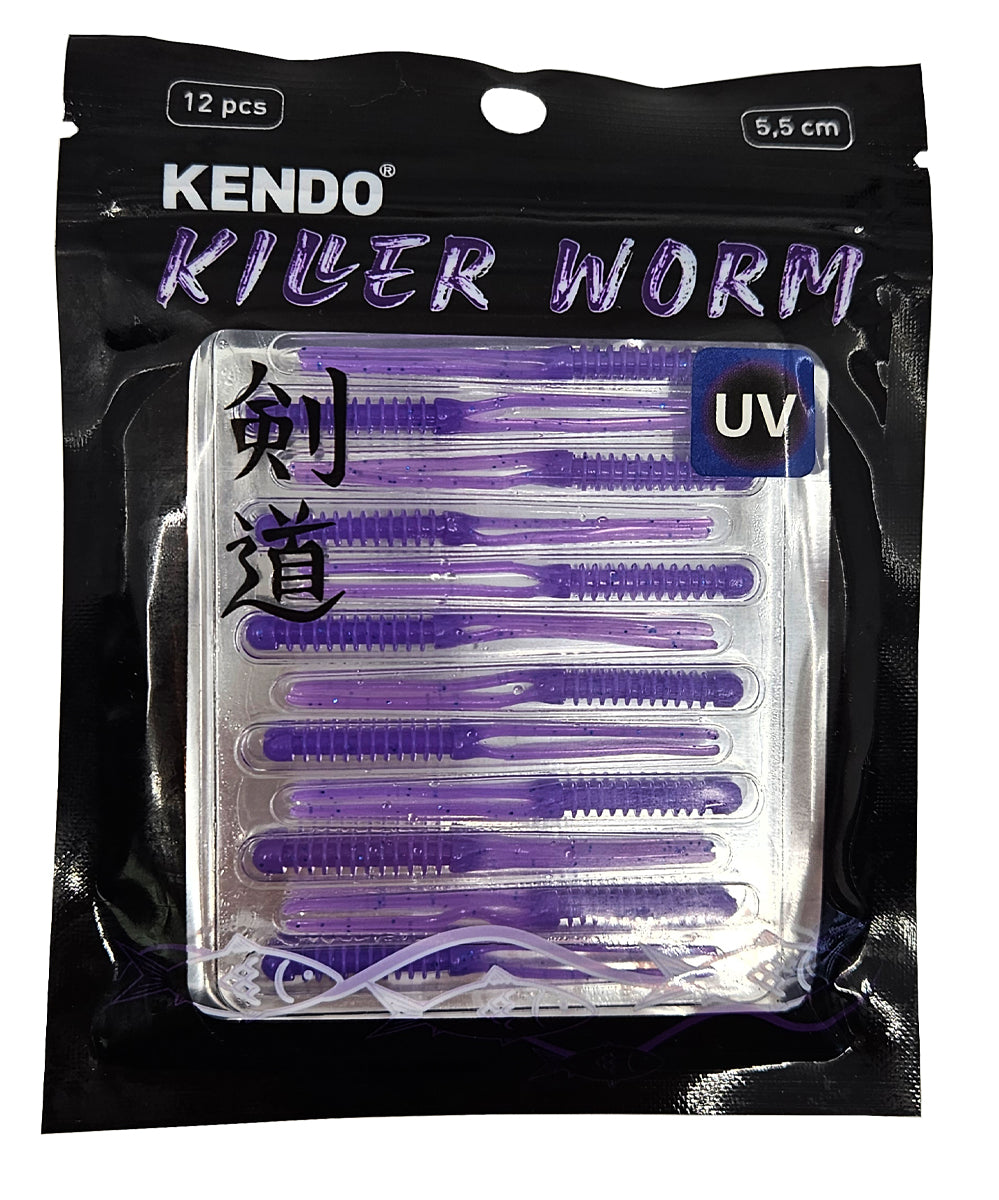 Kendo Killer Worm Lrf Silikonu 5,5cm 12 Adet - KENDO FISHING