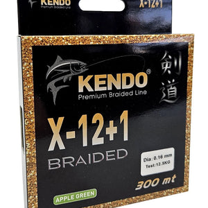 Kendo X-12+1 Braided 300m Apple Green Örgü İp