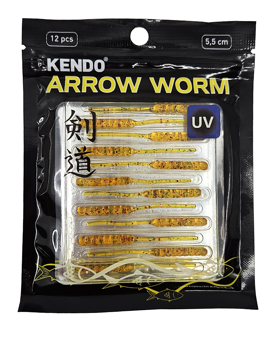 Kendo Arrow Worm Lrf Silikonu 5,5cm 12 Adet - KENDO FISHING