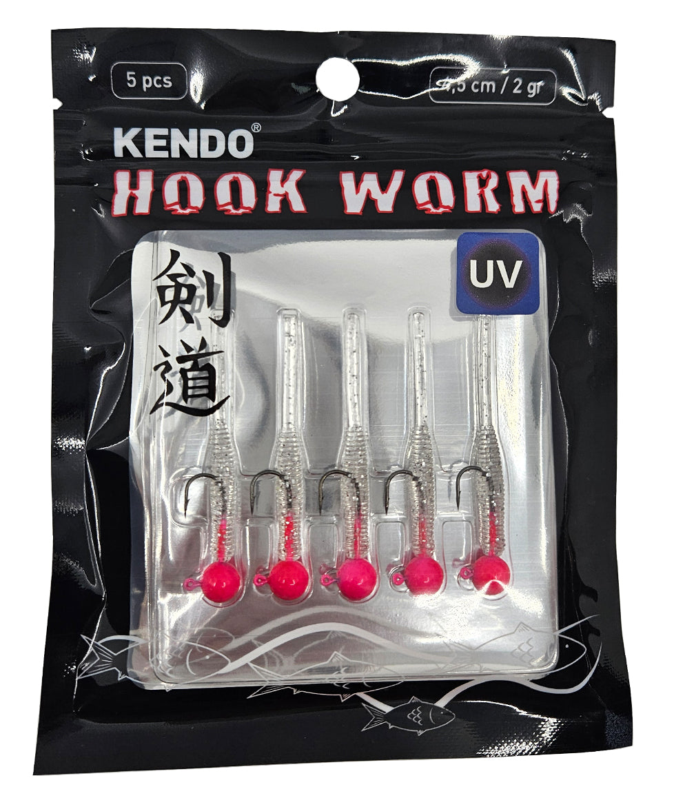 Kendo Hook Worm Jighead+Lrf Silikonu 2gr+4.5cm 5 Adet - KENDO FISHING
